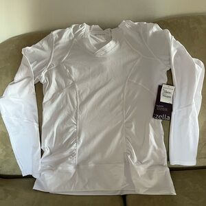 Brand new with tags Zella from Nordstrom white performance pullover with hood